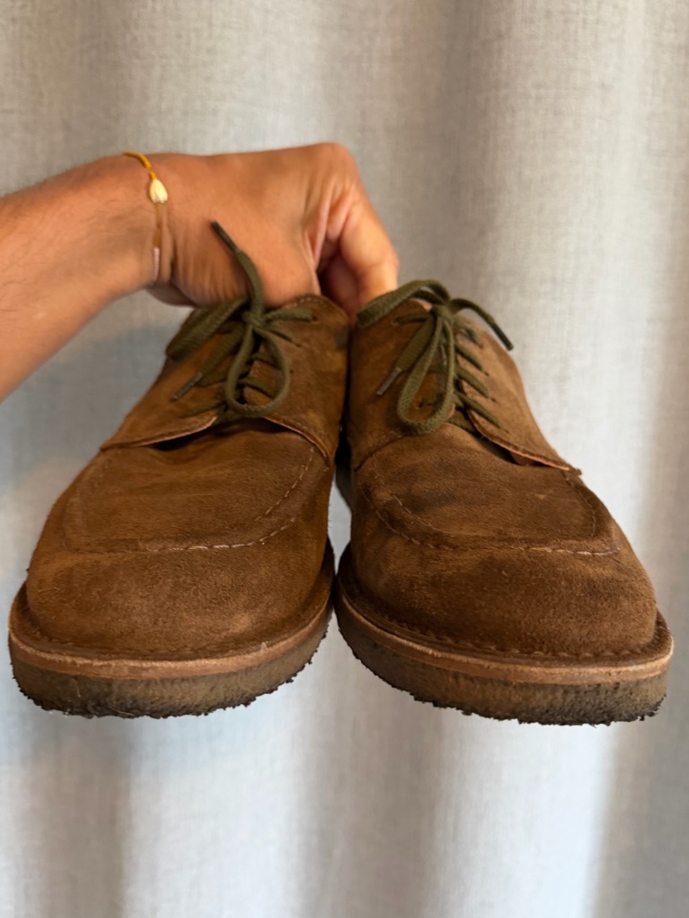 Men’s ASTORFLEX Suede Lace-Up moc-toe derby shoes / size 12 - Picture 3 of 6